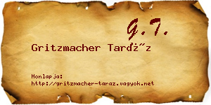 Gritzmacher Taráz névjegykártya